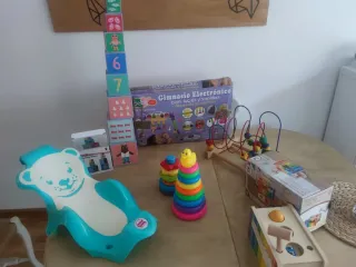 Hamaca Bañera Bebé y Lote Juguetes