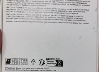 iPhone 16 Pro Max 256GB Blanco White titanium