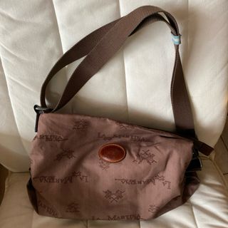 Borsa La Martina  marrone con tessuto logato