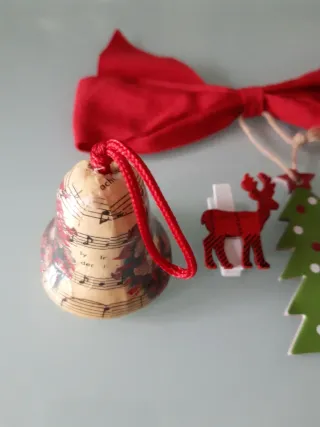 Adornos Navidad Campana, Árbol  2 Pinzas Zara Home