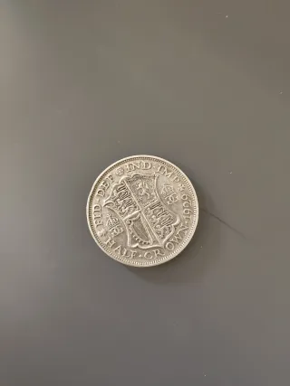 Moneda Half Crown 1929 Plata