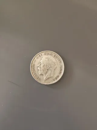 Moneda Half Crown 1929 Plata