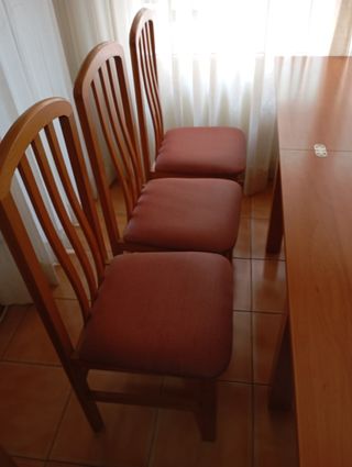 Mesa comedor y 6 sillas madera