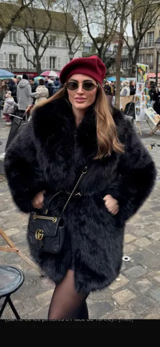 Abrigo pelo con cinturón Zara