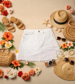 Falda Vaquera Blanca Polo Ralph Lauren