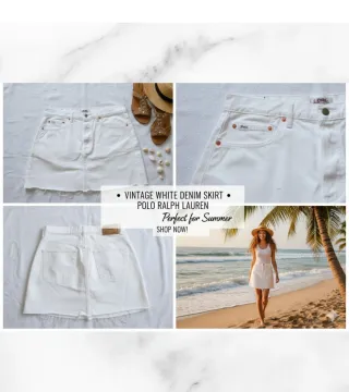 Falda Vaquera Blanca Polo Ralph Lauren