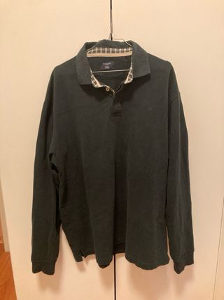 Polo Hackett Manga Larga Verde Talla XL