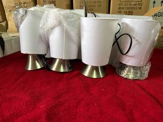 Lámparas de mesa tela y metal (2 unidades)