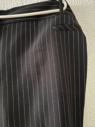 Pantalón Raya Diplomática Mujer Negro