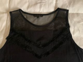 Top Tul Flecos Tintoretto Negro Talla M