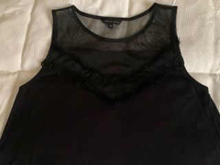 Top Tul Flecos Tintoretto Negro Talla M