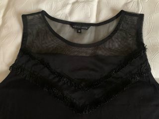 Top Tul Flecos Tintoretto Negro Talla M