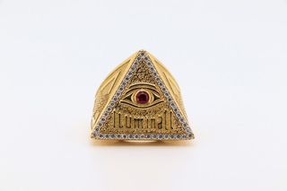 SELLO ILUMINATICON CIRCONITAS BLANCO. Oro 18k.