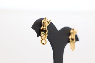 PENDIENTES PANTERA CON CIRCONITAS. Oro 18k.