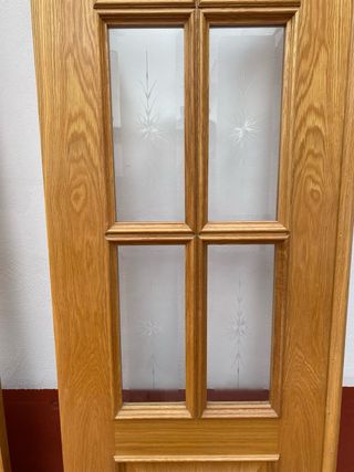 Puertas madera y cristal