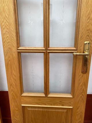 Puertas madera y cristal