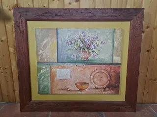 Cuadro de flores en jarrón