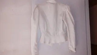 Conjunto blanco brillante flores Talla 38