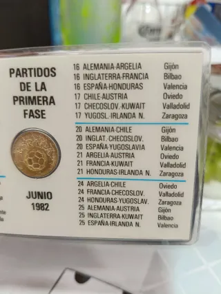 Medalla Copa Mundo Fútbol 1982 Oro Fino