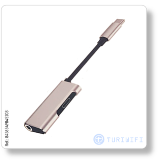 Adaptador USB-C a 3.5mm Audio/Carga | TURIWIFI
