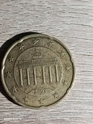 Moneda 20 céntimos 2002 J