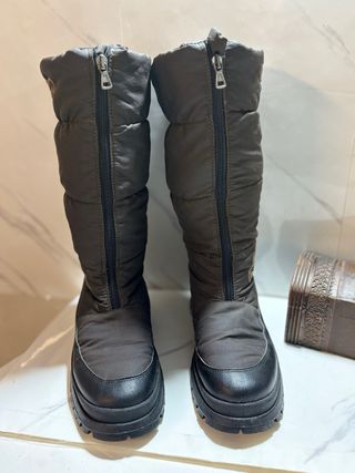 Stivali da neve al ginocchio con ricami