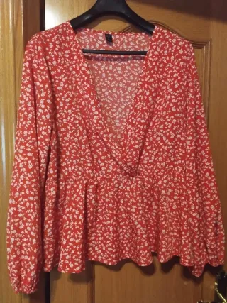Blusa floral manga larga