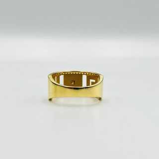ANILLO MEDUSA ONIX GRECA Y CIRCONITAS. Oro 18k.