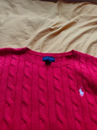 Vestido de punto Polo Ralph Lauren rojo