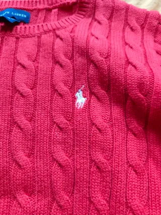 Vestido de punto Polo Ralph Lauren rojo