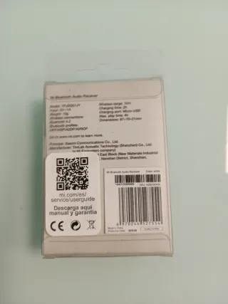 Receptor Audio Bluetooth Xiaomi Blanco