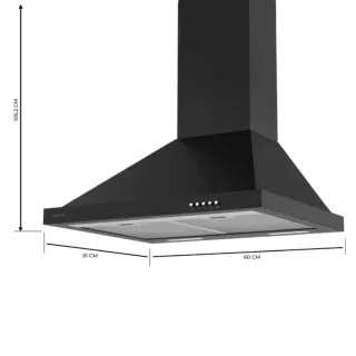 Campana Extractora 60cm Negra
