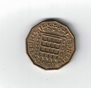 Moneta Regno Unito Three Pence 1960