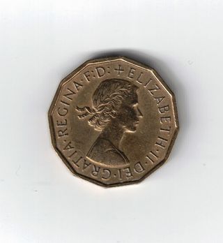 Moneta Regno Unito Three Pence 1960