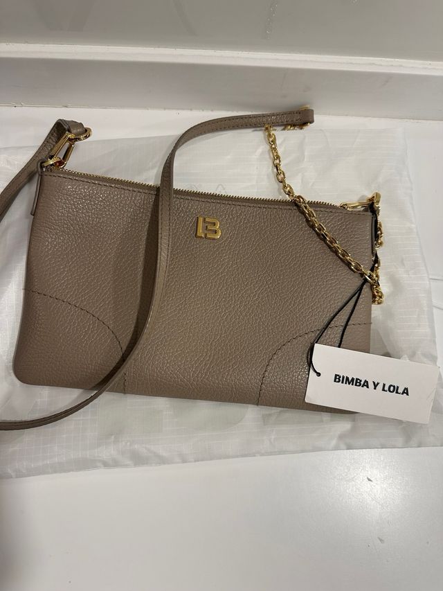 Bolso Bimba y Lola Piel Beige Nuevo