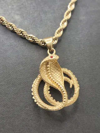 Colgante Serpiente Chapado en Oro