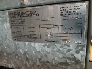 Asador de pollos a gas