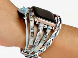 Correa Apple Watch estilo boho turquesa