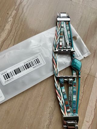 Correa Apple Watch estilo boho turquesa
