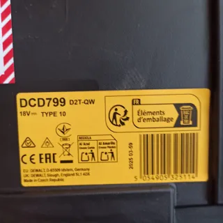 Taladro Percutor Dewalt XR18V 13mm modelo DCD799D2