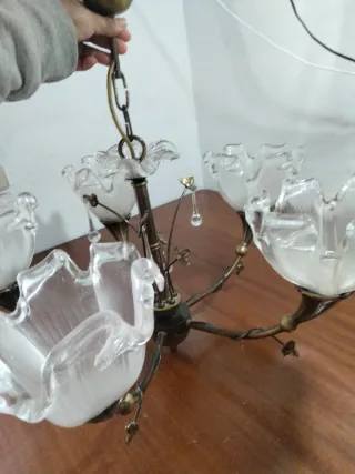 Lámpara de techo estilo floral