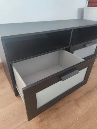 Mueble TV Ikea Brimnes Negro/Gris