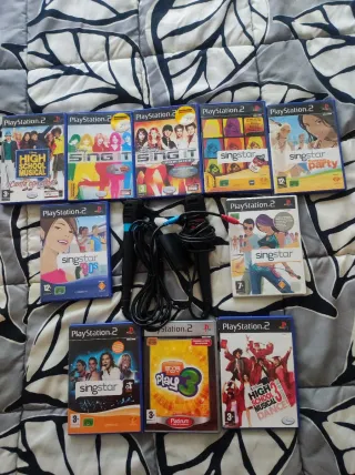 Pack Juegos Singstar y Microfonos PS2