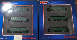 Electrotren Vagones Elos Verde Gris HO 1:87