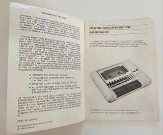 Manuale Commodore 1530 Datasette C2N
