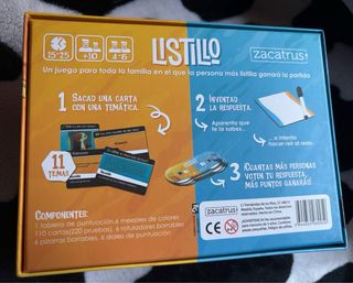 Juego de mesa Listillo sin usar. Totalmente nuevo.