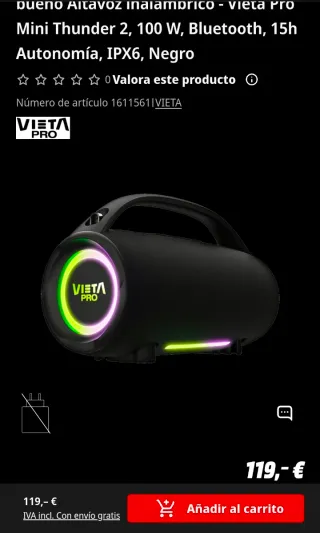 Altavoz Vieta Pro Mini Thunder 2