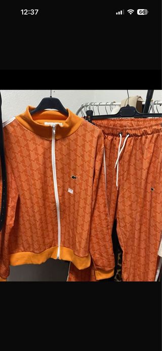 Conjunto deportivo Lacoste mujer naranja