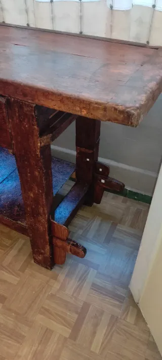 Banco de carpintero antiguo madera 1945