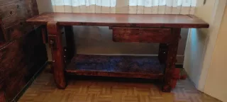 Banco de carpintero antiguo madera 1945